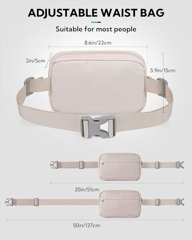 WATERFLY Small Fanny Pack Fashion Fanny Pack for Women Men Crossbody Waist Bag with Adjustable Strap for Traveling Hiking Cycling Dog Walking in Saudi Arabia