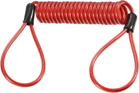 Disc Lock Security Steel Cable - Plastic Coated Spring Reminder Wire Anti-Theft Rope, Apply to Outdoors Protection (3.5mmx1.5m, Blue) in Saudi Arabia