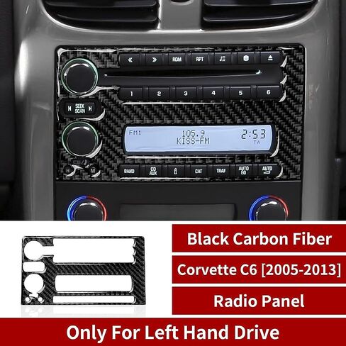 Car Center Control Storage Seat Heating Button Sticker Decal Carbon Fiber Interior Trim Cover for Chevrolet Corvette C6 Z06 / C6 ZR1 / C6 Grand Sport 2005-2013 Accessories in Saudi Arabia
