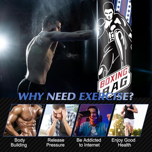69'' Standing Punching Bag for Adults with Stand, Heavy Bag Boxing Equipment Kicking Bag Inflatable Kick Boxing Bag with Stand for Training MMA Muay Thai Fitness in Saudi Arabia