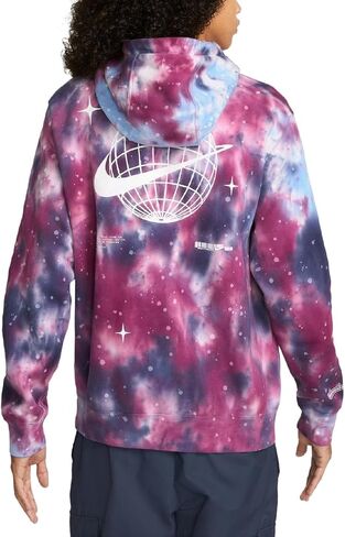 بلوفر Nike NSW Club لكرة السلة Space Wave Hoodie للرجال (الولايات المتحدة، Alpha، Large، Regular، Regular، Standard، Bold Berry/Pink 500) in Saudi Arabia