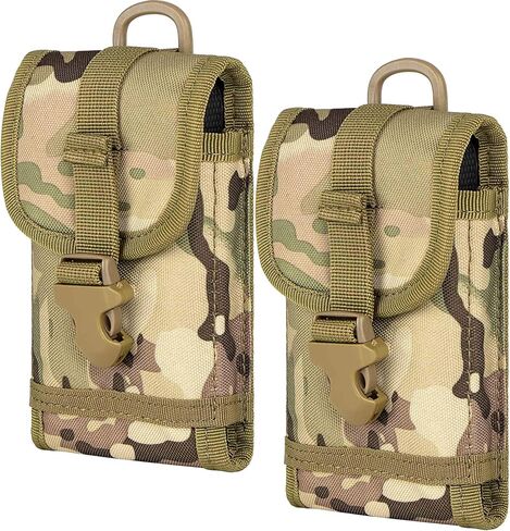IronSeals 2 Pack Tactical Molle Pouch Compact Utility Gadget Waist Bag Phone Holster for iPhone 15 Pro/15/14 Pro/14/13 Pro/13/12 Pro/12/11 Pro Max/Xs Max/XR/X, Samsung S24/S23/S22/S21/S20/S10 in Kuwait