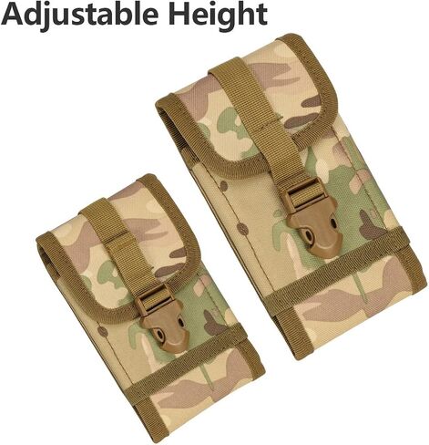 IronSeals 2 Pack Tactical Molle Pouch Compact Utility Gadget Waist Bag Phone Holster for iPhone 15 Pro/15/14 Pro/14/13 Pro/13/12 Pro/12/11 Pro Max/Xs Max/XR/X, Samsung S24/S23/S22/S21/S20/S10 in Kuwait