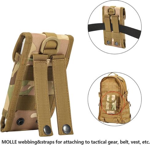 IronSeals 2 Pack Tactical Molle Pouch Compact Utility Gadget Waist Bag Phone Holster for iPhone 15 Pro/15/14 Pro/14/13 Pro/13/12 Pro/12/11 Pro Max/Xs Max/XR/X, Samsung S24/S23/S22/S21/S20/S10 in Kuwait