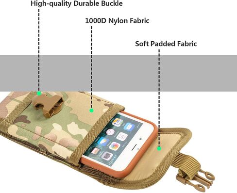 IronSeals 2 Pack Tactical Molle Pouch Compact Utility Gadget Waist Bag Phone Holster for iPhone 15 Pro/15/14 Pro/14/13 Pro/13/12 Pro/12/11 Pro Max/Xs Max/XR/X, Samsung S24/S23/S22/S21/S20/S10 in Kuwait
