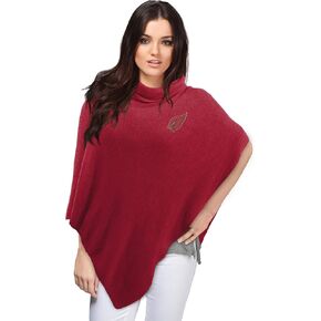 Littlearth Womens Crystal Knit Poncho, Team Color, 42" x 38", 351114-CARD-1