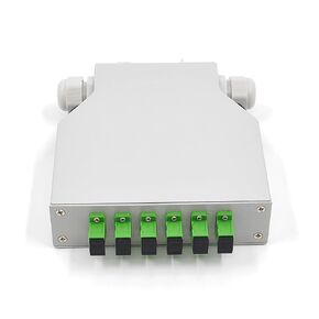 LC-UPC 6 Duplex 12 Port DIN Rail SM Fiber Optic Enclosure ODF (includes Pigtail and 6PC Coupler)
