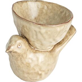 Creative Co-Op Avian Stoneware Bowl, Cream