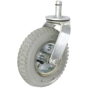 Quantum Storage Systems WR-PS 2-1/2" Diameter Pneumatic Wheel One Swivel Stem Caster, 325 lbs Capacity