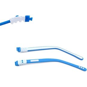 1 Pair Child Glasses Replacement Leg Silicone Eyeglasses Arms Repair Kit Anti-Slip Comfort Replacement Accessory(Blue)
