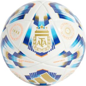 adidas Unisex-Adult Argentina Mini Soccer Ball, White/Pantone/Lucid Blue/Gold Metallic, 1