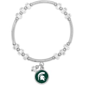 From the Heart Michigan State Spartans Ivy Stretch Bracelet Silver Jewelry Gift MSU