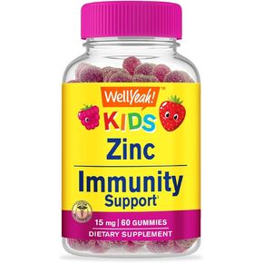 Zinc Gummies for Kids 15mg - 2 Month Supply - Gluten-Free, GMO-Free - Natural Berry Flavor - Supports Healthy Immune Function - 60 Gummies