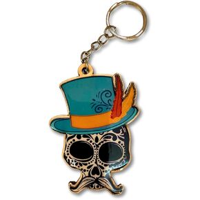 Handcrafted Mexican Culture-Inspired Keychain -Wood & Resin Artisanal Designs, Eco-Friendly, Made by Skilled Artisans