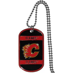 Siskiyou Sports NHL Calgary Flames Tag Necklace, 26" Red