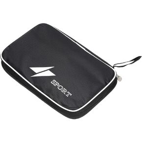 PATIKIL 10.6" x 6.7" Ping Pong Paddle Case, Table Tennis Racket Case Soft Cover Container Bag for Sports Accessories, Black