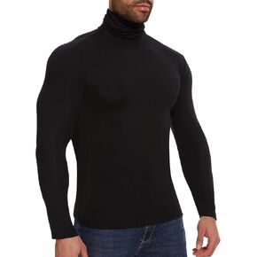 MISS MOLY Men's Turtle Neck Shirts Long Sleeve Tees Slim Fit Tshirt Turtleneck Undershirt Lightweight Pullover Top