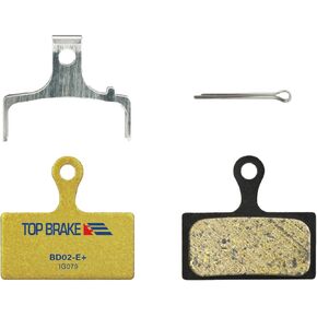 Top Brake Disc E-Bike Brake Pads Compatible with Shimano XTR M9000/9020 Deore XT M785/M8000 |E-Bikes, E-MTB, Bike Parking | E-Bike Compound, Long Lasting, Premium E+ Version, Gold (PIN Included)