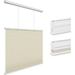 Changshade Light Filtering blindsfor Windows,72" Length x34 Width Top Down Bottom Up Cellular Shades, Honeycomb Blinds for Indoor Windows Easy to Install, Beige