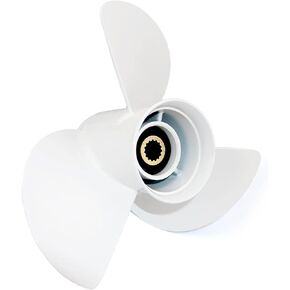 Boat Outboard Propeller for Yamaha Engines, 13 1/4x17-K 13.25x17 Pitch Aluminum Boat Propeller, 50/60/70/75/80/85/90/100/115/130 Hp, 15 Tooth Spline Boat Props, 3 Blades, OEM No.6E5-45945-01-EL, RH