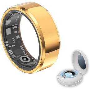 Smart Ring Health Tracker - Fitness Sleep Heart Rate Blood Oxygen Tracker Smart Ring for Men and Women,IP68 Waterproof Level Bluetooth Fitness Tracker Rings - Free APP