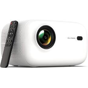 Mini Projector 4K with WiFi and Bluetooth, FHD 1080P Portable Projector Support Electric Focus & Vertical Keystone, PR550 Smart Movie Projector with 18000 Lumens for Outdoor/Home Video Use