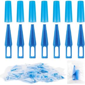 10 Sets Blue Catheter Plugs and Protector Caps, Individually Packaged, Urethral Catheter Supplies