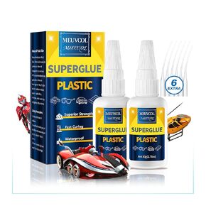 Super Glue for Plastic 100g, Heavy Duty Plastic Model Glue Kit for Legos and Miniature, Strongest Plastic Adhesive Bonder for PLA, 3D Print, Car, ABS, PVC, Acrylic, Craft, Best Plastic Glue