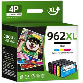 حبر 962XL متوافق مع مجموعة خرطوشة الحبر HP 962 XL (أحدث شريحة) يعمل بشكل جيد مع طابعة HP OfficeJet Pro 9010 9012 9015 9018 9020 9025 9014 9016 9019 9022 9025e 9026 9027 9028 9029 in Kuwait