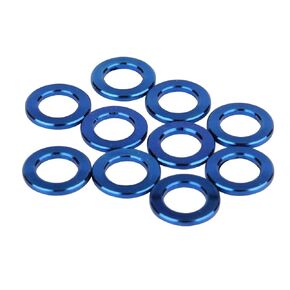 10Pcs Titanium M5 M6 Flat Washer Bicycle Screws Washer (Gold, M6)
