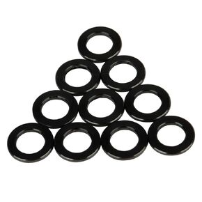 10Pcs Titanium M5 M6 Flat Washer Bicycle Screws Washer (Gold, M6)