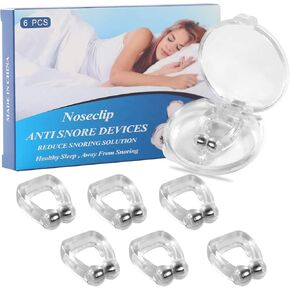 Anti Snoring Devices - Cinwauvo Anti Snoring Nose Clip - Silicone Magnetic Snore Stopper, Provide Effective Snoring Solution - Comfortable and Effective to Stop Snoring (6 PCS)