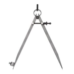 Spring Joint Caliper - [10 Inch] Carbon Steel Spring Divider Caliper with Pencil Holder for Metalworking Drawing Use, Hardened Points