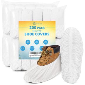 200 حزمة من أغطية الأحذية Squish، للاستعمال مرة واحدة، غير قابلة للانزلاق، أغطية أحذية من القماش الأسود غير المنسوج للداخل، قابلة للتنفس، مقاومة للانزلاق، غطاء متين للأحذية والأحذية، أغطية حماية تناسب معظم الأحذية تقريبًا in Kuwait