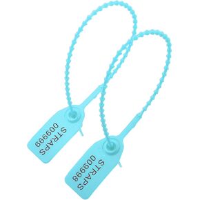 Plastic Security Tamper Pfoof Seals,Self Locking Zip Ties Pull Tags Numbered 9.84 inch Length for Logistics Fire Extinguishers