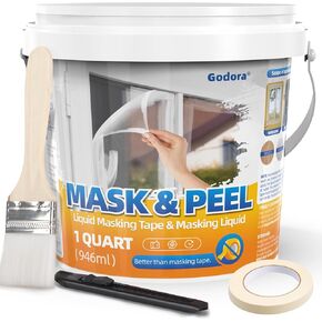 قناع سائل للطلاء سعة 1 لتر، سائل قناع شفاف بعد التجفيف - 32 أونصة، شريط إخفاء سائل قابل للنزع، سائل قناع لطلاء النوافذ، قناع وقشر لطلاء النوافذ in Kuwait