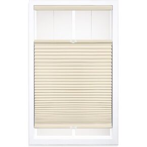 DEZ FURNISHINGS Cordless 1.5" Blackout Top Down Bottom Up Cellular Shade, 35" W x 64" H, Alabaster