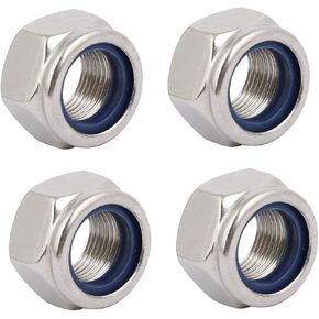 uxcell 4pcs M18 x 1.5mm Pitch Metric Fine Thread 304 Stainless Steel Hex Lock Nuts