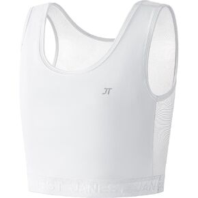 BaronHong Compression Bra,Pullover Chest Binder Alternative,Wireless Full Coverage Medium Support Top,Athletic Sports Bra