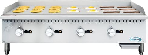 KoolMore 18 in. Natural Gas 1-Burner Griddle with 30,000 BTU in Stainless-Steel, ETL Listed (KM-GG1-18M) in Kuwait