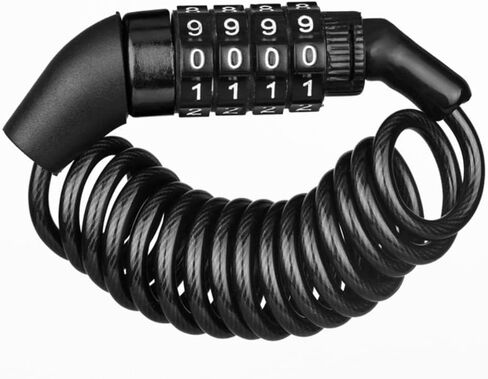 قفل كابل دراجة أندي أوركيد، أقفال أمان صغيرة قابلة لإعادة الضبط مكونة من 4 أرقام، قفل كابل فولاذي قابل للحمل للدراجات الجبلية، دراجة الطريق، دراجة كهربائية، سكوتر للأطفال in Kuwait