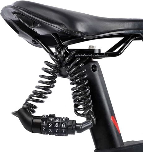 قفل كابل دراجة أندي أوركيد، أقفال أمان صغيرة قابلة لإعادة الضبط مكونة من 4 أرقام، قفل كابل فولاذي قابل للحمل للدراجات الجبلية، دراجة الطريق، دراجة كهربائية، سكوتر للأطفال in Kuwait