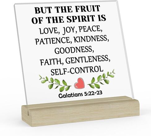 Christian Sunflower Gifts Clear Desk Decorative Sign Bible Verses Gift Inspirational Scripture Gift Religious Gifts Baptism Gifts Birthday Christmas Gift Christian Acrylic Plaque with Wooden Stand in Saudi Arabia