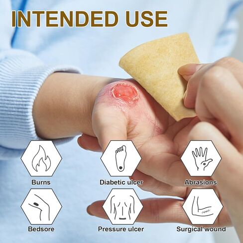 Manuka Honey Gauze Wound Dressing 2" x 2",10 Pack Manuka Honey Wound Care Pads, Medical Grade Honey Bandages for Wound Care, Honey Patch for Faster Healing from Burns,Abrasions,Cuts and Scalds in Saudi Arabia