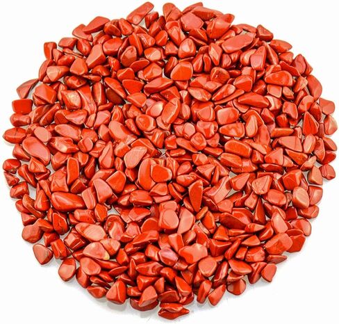 1LB الأحمر جاسبر هبط رقائق الحجر سحقت كريستال الكوارتز أحجار غير منتظمة الشكل للمنزل ديكور الحجارة المزهريات النباتات العصارة الصبار 1 رطل (حوالي 460 جرام) in Saudi Arabia