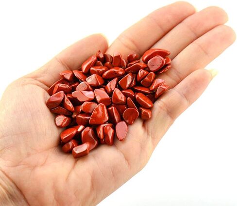 1LB الأحمر جاسبر هبط رقائق الحجر سحقت كريستال الكوارتز أحجار غير منتظمة الشكل للمنزل ديكور الحجارة المزهريات النباتات العصارة الصبار 1 رطل (حوالي 460 جرام) in Saudi Arabia