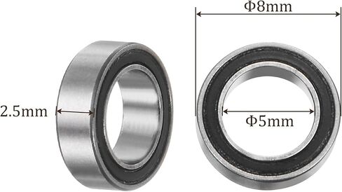 20pcs MR74-2RS Deep-Groove Ball Bearings - [4mm Bore x 7mm OD x 2.5mm Thickness] Double Rubber Sealed Bearings for Machine Tools Use, P6 (ABEC 3) in Saudi Arabia