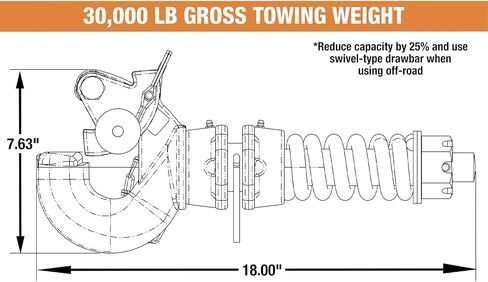 Buyers Products BP760A 30 Ton Capacity Forged Swivel Type Pintle Hook , Black in Saudi Arabia