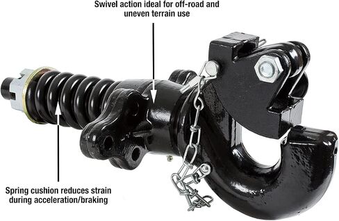 Buyers Products BP760A 30 Ton Capacity Forged Swivel Type Pintle Hook , Black in Saudi Arabia