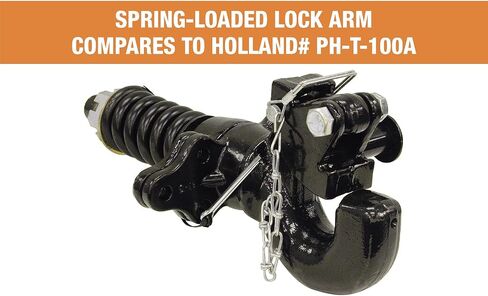 Buyers Products BP760A 30 Ton Capacity Forged Swivel Type Pintle Hook , Black in Saudi Arabia